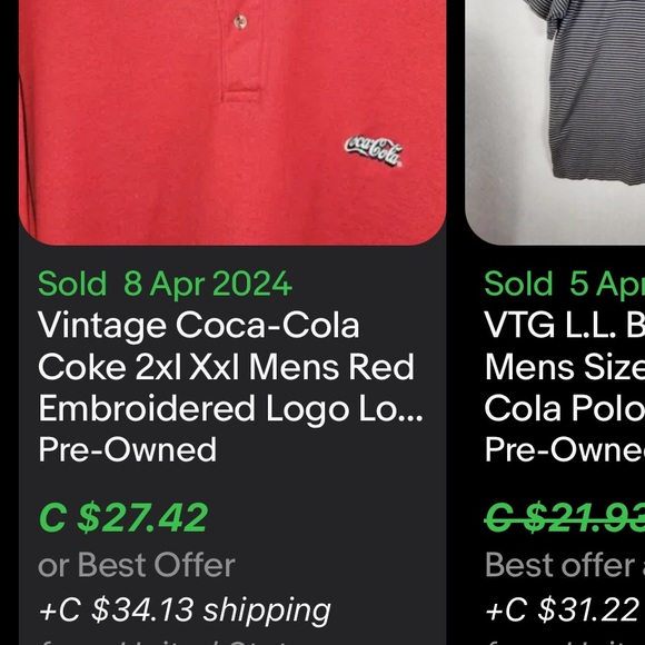 Vintage Coca Cola Polo Shirt / Large - Picture 11 of 14